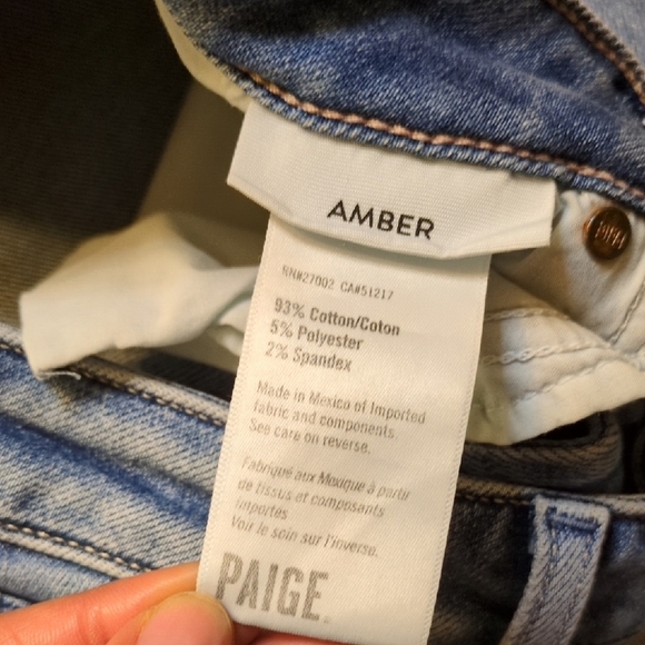 Paige Women's Seawater Distressed Jeans - Size 28 - DNME77 Amber - Picture 6 of 8